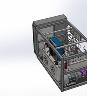 3D drawing of Hydraulic power pack